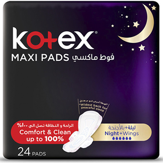 Kotex 24 Long Ultra Wings Night