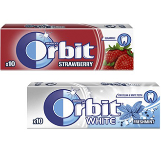 Orbit Strawberry 7 white 14 gr